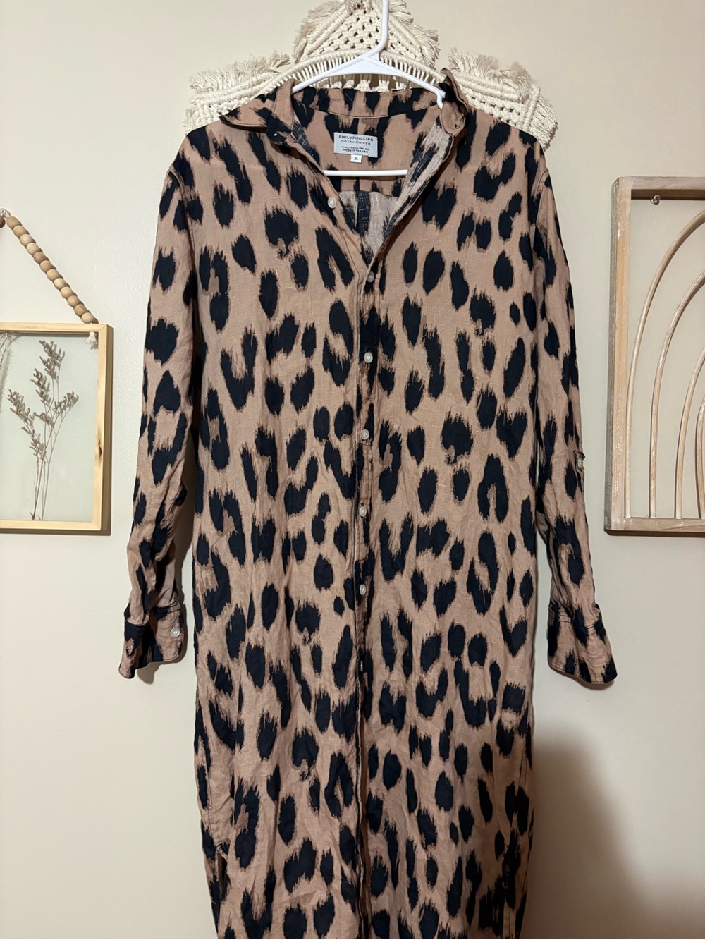 Emily Phillips Cheetah Linen Girlfriend Maxi Dress - Picture 6 of 6